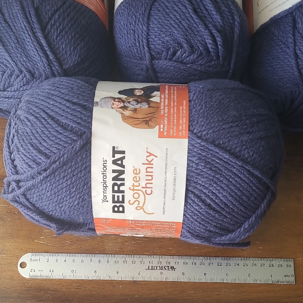 Yarnspirations Bernat Softee Chunky Yarn - Blue - Picture 1 of 6